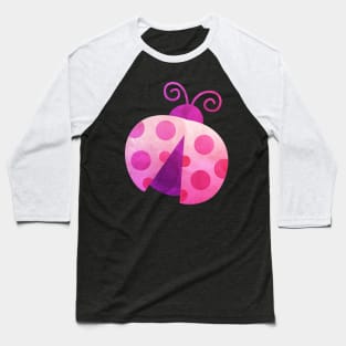 Watercolor Ladybug Red Pink Paintings Baseball T-Shirt